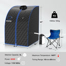 Portable Personal Steam Sauna Spa with 3L Blast-proof Steamer Chair