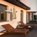 8ft Wall-Mounted Telescopic Folding Tilt Sun Shade Umbrella