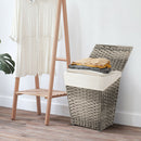 Foldable Handwoven Laundry Hamper with Removable Liner