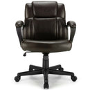 Adjustable Leather Executive Office Chair Computer Desk Chair with Armrest