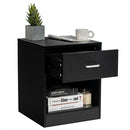 Modern Nightstand with Storage Drawer and Cabinet
