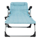 Beach Folding Chaise Lounge Recliner with 7 Adjustable Position