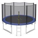 8/10/12/14/15/16 Feet Outdoor Trampoline Bounce Combo with Safety Closure Net Ladder-12 ft