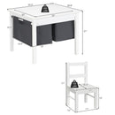 2-in-1 Kids Activity Table and 2 Chairs Set with Storage Building Block Table