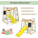 Indoor Playground Climbing Gym Wooden 8-in-1 Climber Playset for Children