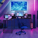 5.5 Inch L-shaped Computer Desk with Bookshelf