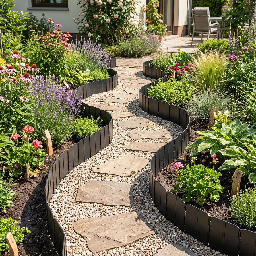 Garden Edging Borders 70-Piece Interlocking No-Dig Set
