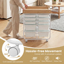 10-Drawer Rolling Cart with Wooden Tabletop and Lockable Wheels for Office