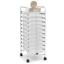 10 Drawer Rolling Storage Cart Organizer with 4 Universal Casters