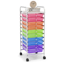 10 Drawer Rolling Storage Cart Organizer with 4 Universal Casters