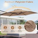 10 FT Patio Cantilever Umbrella with 360° Rotation and Air Vent for Backyard and Poolside