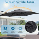 10 FT Patio Cantilever Umbrella with 360° Rotation and Air Vent for Backyard and Poolside