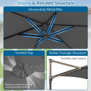 10 FT Patio Cantilever Umbrella with 360° Rotation and Air Vent for Backyard and Poolside