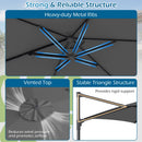 10 FT Patio Cantilever Umbrella with 360° Rotation and Air Vent for Backyard and Poolside