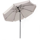 10 FT Scalloped Patio Umbrella with Push Button Tilt