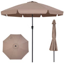 10 FT Scalloped Patio Umbrella with Push Button Tilt