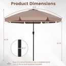 10 FT Scalloped Patio Umbrella with Push Button Tilt