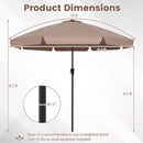 10 FT Scalloped Patio Umbrella with Push Button Tilt
