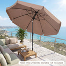10 FT Scalloped Patio Umbrella with Push Button Tilt