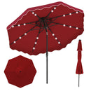 10 FT Solar LED Patio Umbrella for Deck and Pool