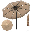 10 FT Solar LED Patio Umbrella for Deck and Pool