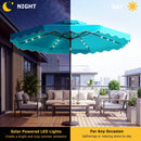 10 FT Solar LED Patio Umbrella for Deck and Pool