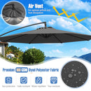 10 Feet Offset Hanging Umbrella with Base Patio Cantilever Umbrella with Tilt