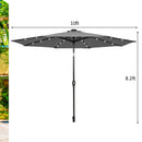 10 Feet Outdoor Patio umbrella with Bright Solar LED Lights-Dark Blue