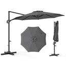10 Feet Patio Cantilever Umbrella with Easy Tilt Adjustment