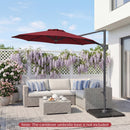 10 Feet Patio Cantilever Umbrella with Easy Tilt Adjustment