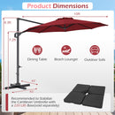 10 Feet Patio Cantilever Umbrella with Easy Tilt Adjustment