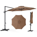 10 Feet Patio Cantilever Umbrella with Easy Tilt Adjustment