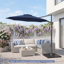 10 Feet Patio Cantilever Umbrella with Easy Tilt Adjustment