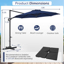 10 Feet Patio Cantilever Umbrella with Easy Tilt Adjustment
