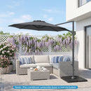 10 Feet Patio Cantilever Umbrella with Easy Tilt Adjustment