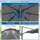10 Feet Patio Cantilever Umbrella with Easy Tilt Adjustment