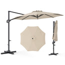 10 Feet Patio Cantilever Umbrella with Easy Tilt Adjustment