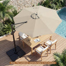10 Feet Patio Cantilever Umbrella with Easy Tilt Adjustment