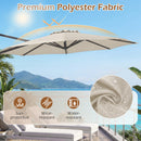 10 Feet Patio Cantilever Umbrella with Easy Tilt Adjustment