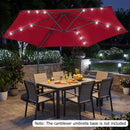 10 Feet Patio Cantilever Umbrella with Solar LED Lights