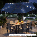 10 Feet Patio Cantilever Umbrella with Solar LED Lights