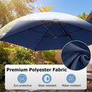 10 Feet Patio Cantilever Umbrella with Solar LED Lights