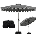 10 Feet Patio Umbrella with Weighted Base and Sandbags