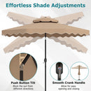 10 Ft Patio Umbrella with Push Button Tilt and Crank