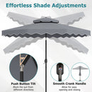 10 Ft Patio Umbrella with Push Button Tilt and Crank