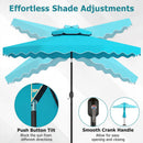 10 Ft Patio Umbrella with Push Button Tilt and Crank