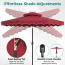 10 Ft Patio Umbrella with Push Button Tilt and Crank