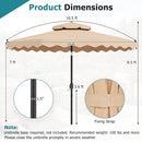 10 Ft Patio Umbrella with Push Button Tilt and Crank