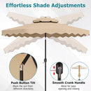 10 Ft Patio Umbrella with Push Button Tilt and Crank