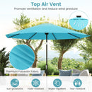 10 Feet Solar Patio Umbrella with 96 Multi-Colored Flowing LED Lights and Tilt Adjustment
